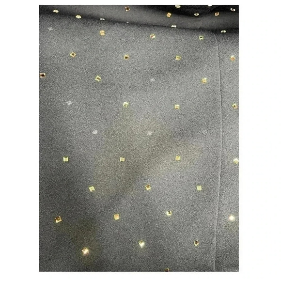 Aidan Mattox Women's Blue V-Neck Long-Sleeve Mock-Wrap - Picture 4 of 5